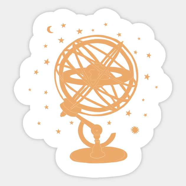 Celestial Globe Sticker by littlemoondance